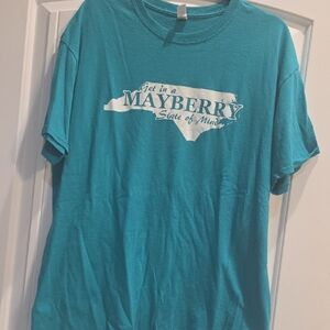 Teal Graphic T-Shirt - "Mayberry State of Mind" - XL